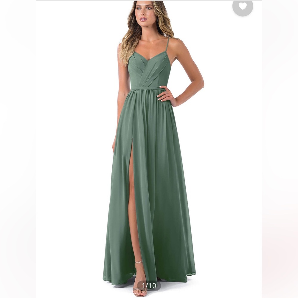 Azazie Cora Bridesmaid Dress - Eucalyptus color